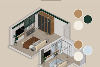 create a moodboard and interior design concept for your room