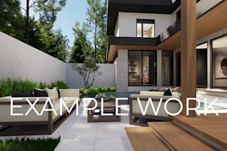 create photorealistic 3d architectural rendering and 3d walkthroughs video