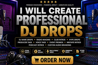 female dj drops dj intros hype drops radio sweeper producer tags male dj voice