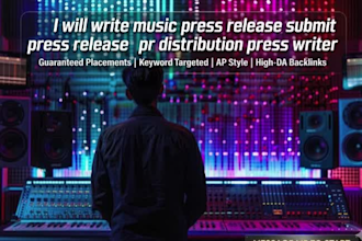 write music press release submit press release pr distribution press writer