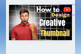 design eye catching youtube thumbnail for gaming and business