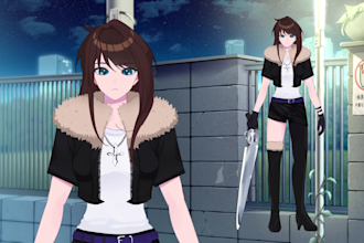 create a anime live2d vtuber model, 2drigging and vtube studio setup commissions