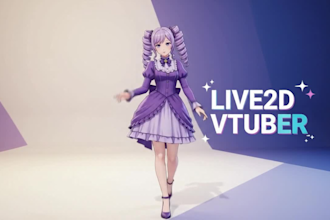do 3d animation, streaming vtubers, 3d rigging live2d model and anime art