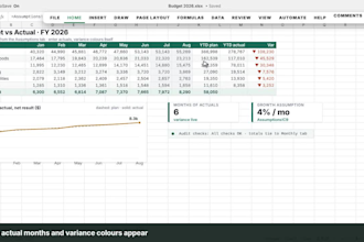 build an excel budget, forecast or financial model template
