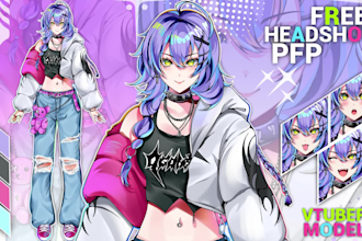 design and rigging your live2d vtuber anime model