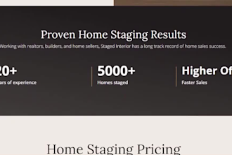 develop a luxury home staging website for property listings
