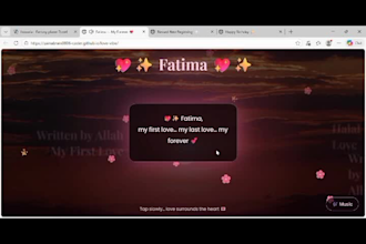 create a personalized animated greeting website