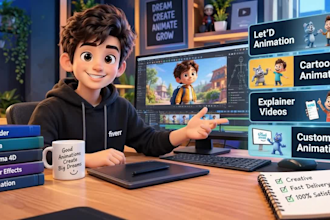 make animation for 3d videos character and creature