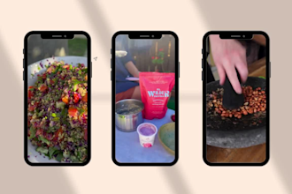 edit aesthetic food and recipe reels and tiktoks