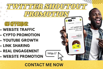 promote crypto shoutout website share link to twitter fb ig yt