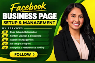 create and setup facebook business page