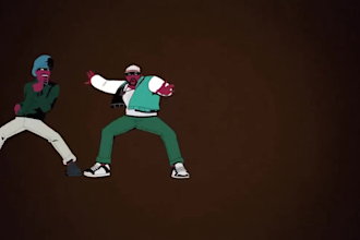 2d animated music video, 2d  animation video, cartoon animation, short films