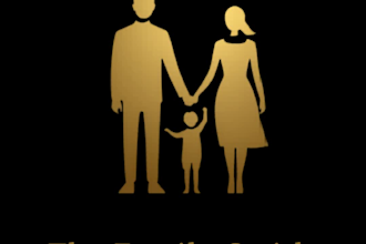design modern couple and family logo from your photos