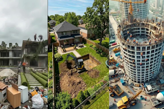 do ai photo to video real estate tours, ai construction timelapse cinematically