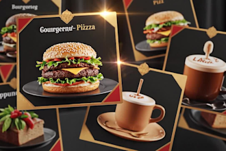 design an attractive and modern food menu