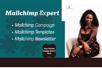 be your email marketing expert for mailchimp, klaviyo