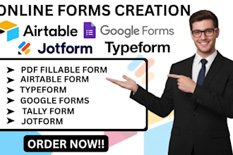be your pdf fillable forms expert using airtable tally googlesheets and jotform