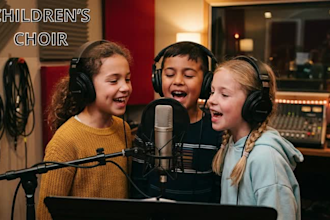 record a children choir for your jingle, commercial or youtube content