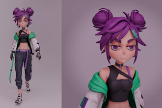 model stylized 3d characters for games and 3d printing