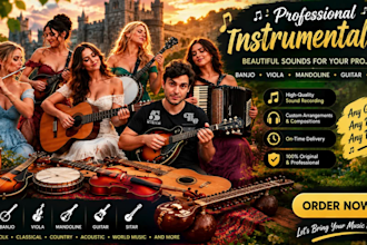 record professional banjo, viola, mandolin, guitar, and sitar tracks