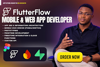 develop flutterflow mobile app, flutterflow development, firebase development