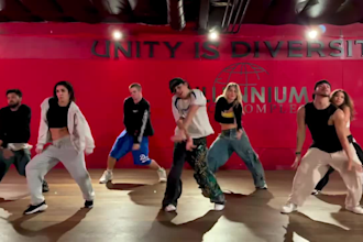 perform a energetic group dance video for your music promo