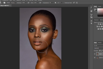professionally retouch portraits with natural skin texture