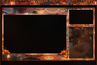 create halloween animated twitch, kick, stream overlay alerts and emotes for you