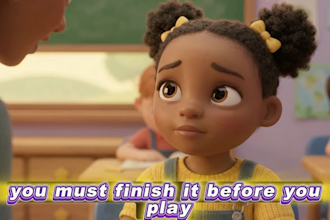 create 3d kids animation video