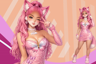 rig and design live2d vtuber model live2d chibi vtuber model for streaming