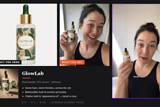 create ai static ad creatives for skincare and beauty