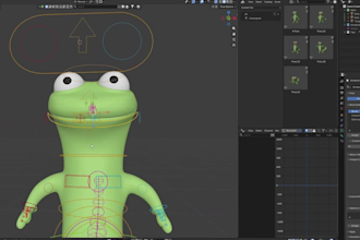 live3d streamer avatar rig,arkit 52 blendshapes,facial track,talkingavatar,vnyan