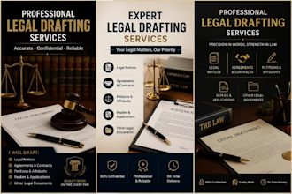 draft legal notices, agreements and petitions etc
