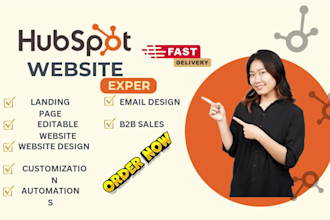 create hubspot website design, hubspot cms website, hubspot landing page design
