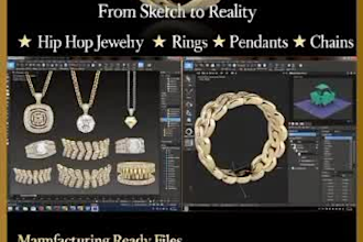 design custom 3d cad jewelry design hip hop jewelry sculpting for manufacturing