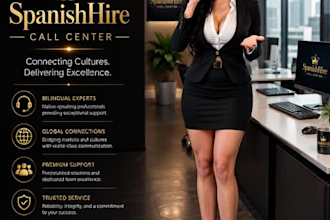 call center service in spanish for any purposes staff available for your needs