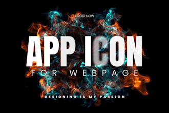 design app icon for webpage and android