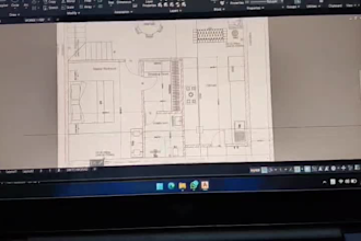 create detailed autocad 2d interior floor plans with dimensions and layout
