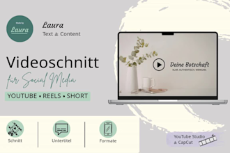 videoschnitt für youtube, reels und social media
