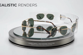 design printable 3d sunglasses and eyewear models with realistic rendering