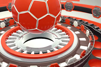 create custom 3d sports intro animation and logo animation