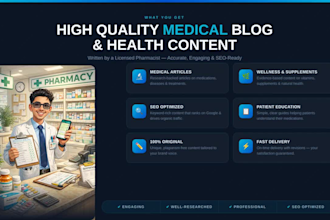 write SEO medical articles for health websites