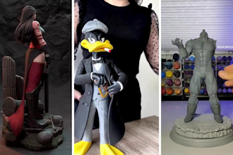 3d print and paint anime figure model action figure statues stl resin printing