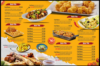design creative restaurant menu, food menu or TV screen menu