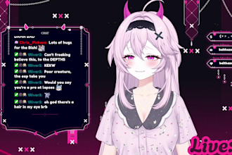 draw and pro rig female live2d nsfw vtuber model anime vtuber twitch streaming