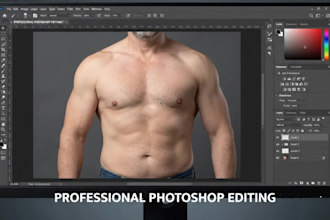 edit your body photo, add six pack abs, muscle, slim and reshape