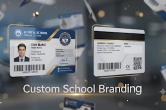 design profesdional school student and staff id cards