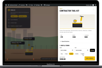 build a trailer, dumpster, truck or equipment rental booking website
