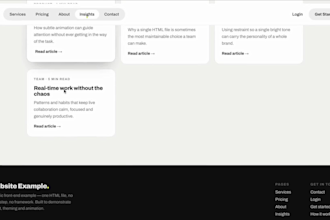 create a clean polished website