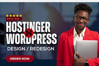 design and redesign your hostinger wordpress website as hostinger expert